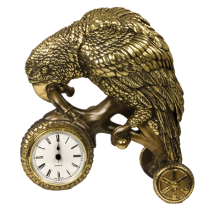 Часы «Попугай на велосипеде»
